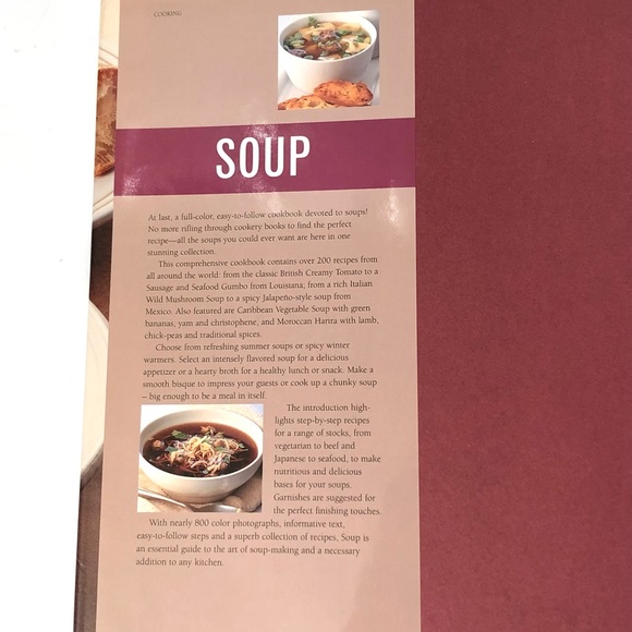 SOUP by Deborah Mayhew Hard Cover Cookbook 200 Soup Recipes Fr Around The World - Picture 5 of 10